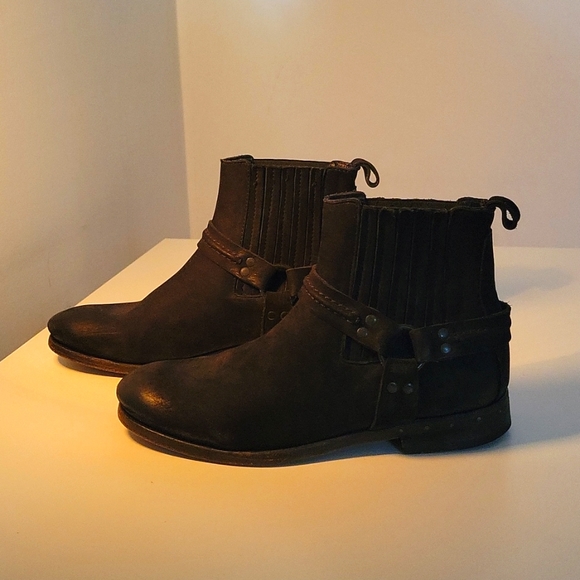 All Saints Dakot Leather Booties with Harness and Leather Sole. Size 39 (8.5 US) - Picture 10 of 13